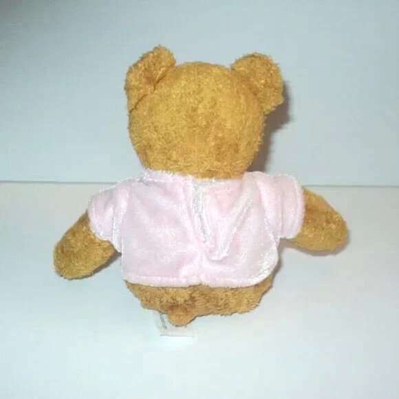 Breast Cancer Bear Avon 2001 Plush 7" Plush Pink Velvet Shirt Awareness Survivor - Picture 2 of 5